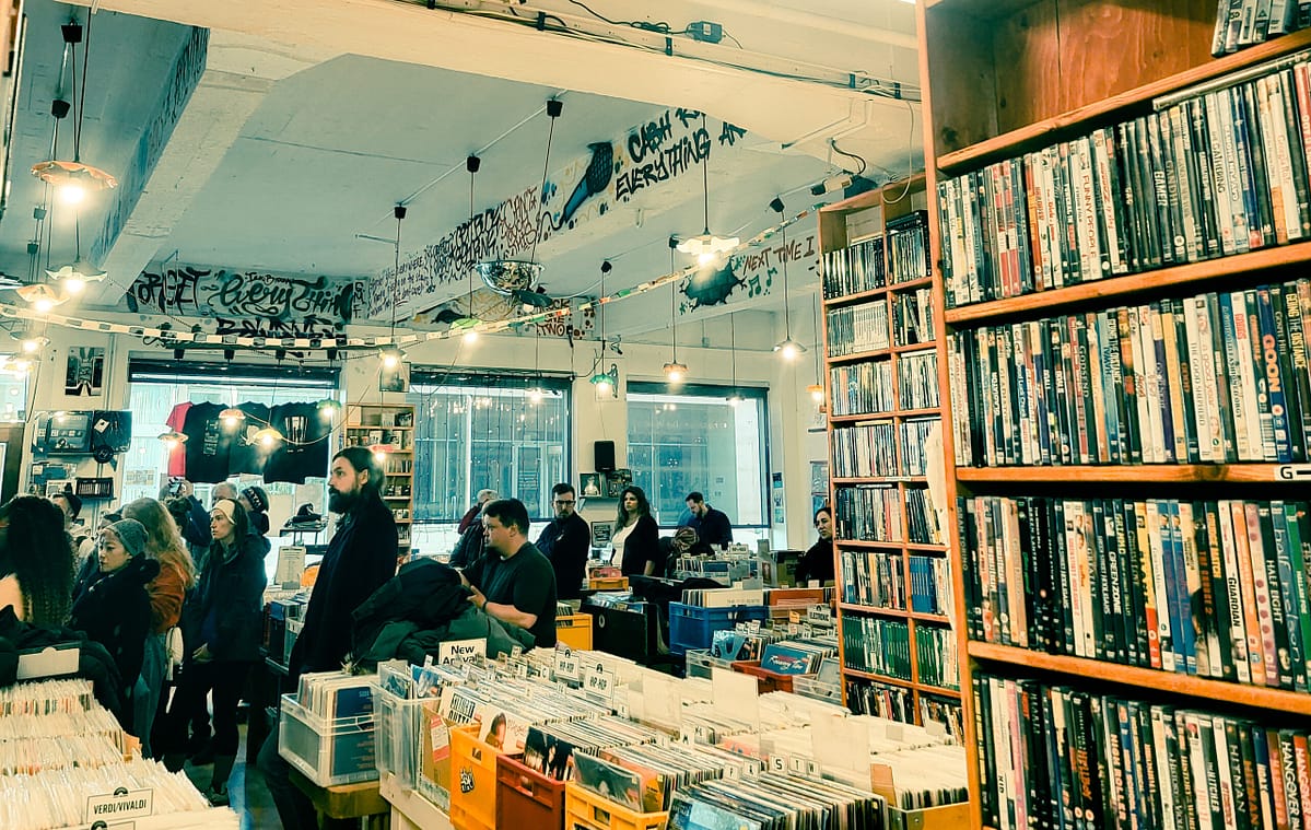 Image of inside Iceland's record shop