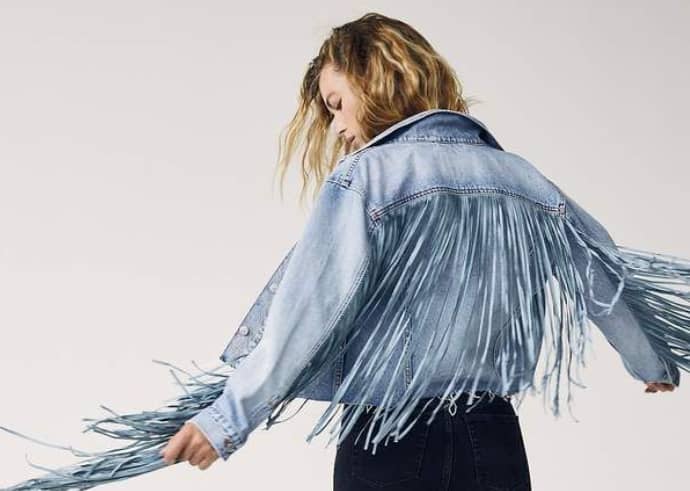 Denim Jacket with tassels