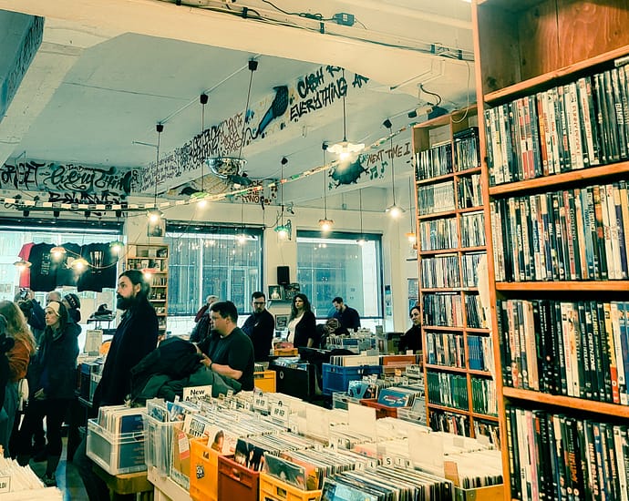 Image of inside Iceland's record shop