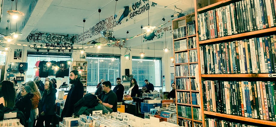 Image of inside Iceland's record shop